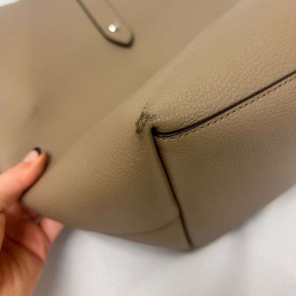 Coach Pebbled Leather Tote in Beige - Picture 16 of 16
